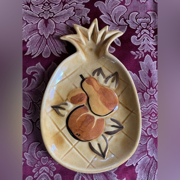 Vintage 1965 Los Angeles Potteries Pineapple Dish - Picture 1 of 2